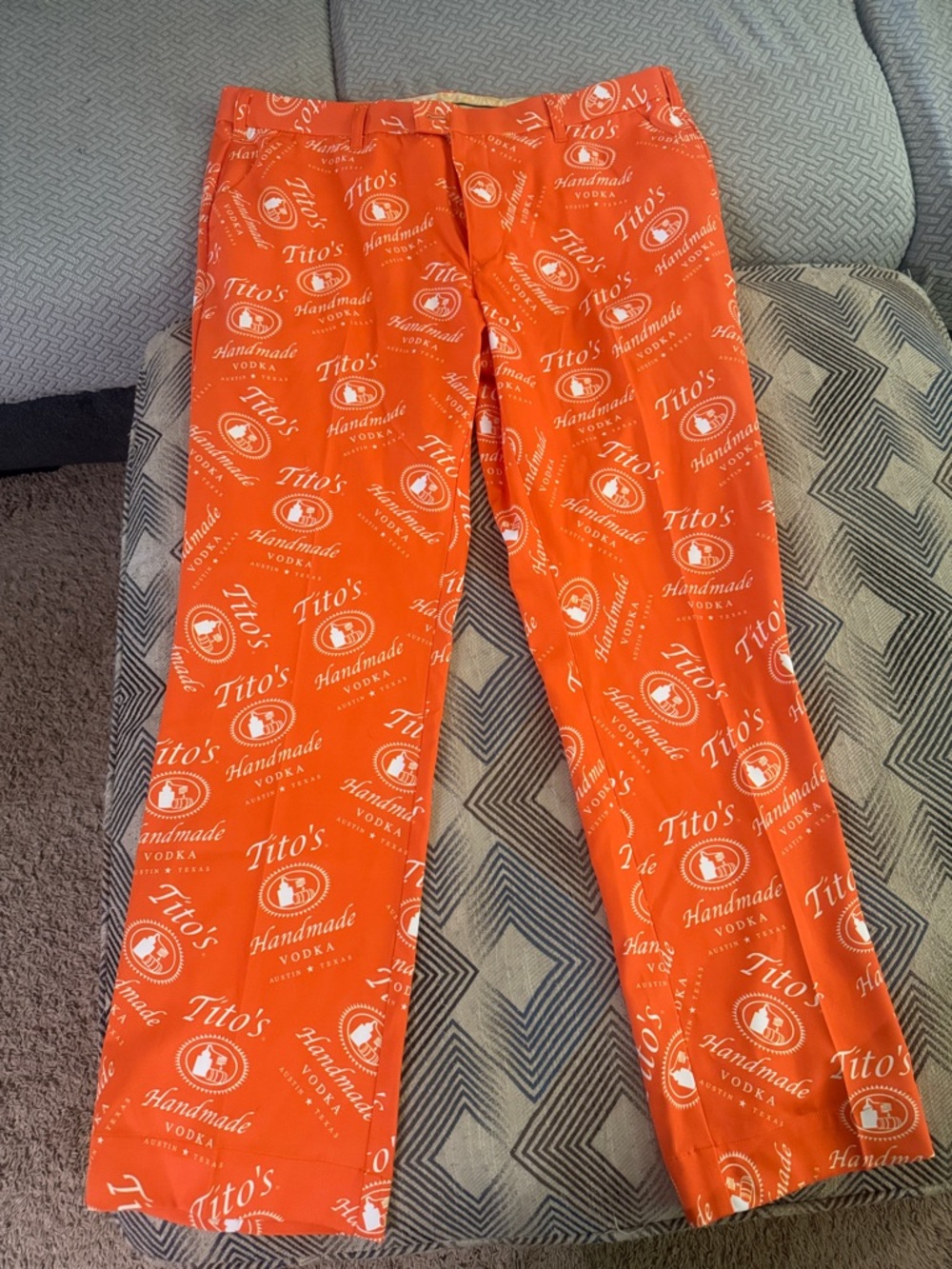 Tito’s loudmouth golf pants.